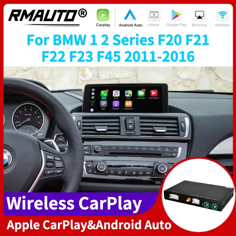 

RMAUTO беспроводная Apple CarPlay NBT CIC система для BMW 1 2 серии F20 F21 F22 F23 F45 2011-2016 Android Mirror Link AirPlay