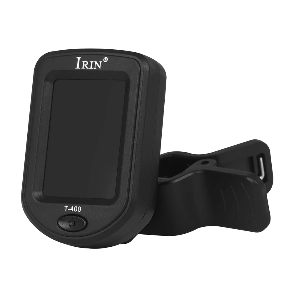 IRIN T-400 Guitar Tuner Digital Clip-On Tone Tuner para Ukulele Elétrico Violino Baixo Universal 360 Graus Rotatable Sensível