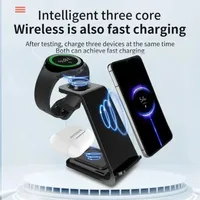15W Fast Wireless Charger 3 in 1 Stand For iPhone15 14 13 12 Samsung S20 S21 Apple Samsung Galaxy 6 5 Watch 8 7 Fast Charging - Image 4
