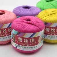 1Pc 50g 100% Cotton Yarn for Hand Knitting Soft lace Crochet Yarn Thin threads for sweater shawl toy amigurumi line 180Meter 1
