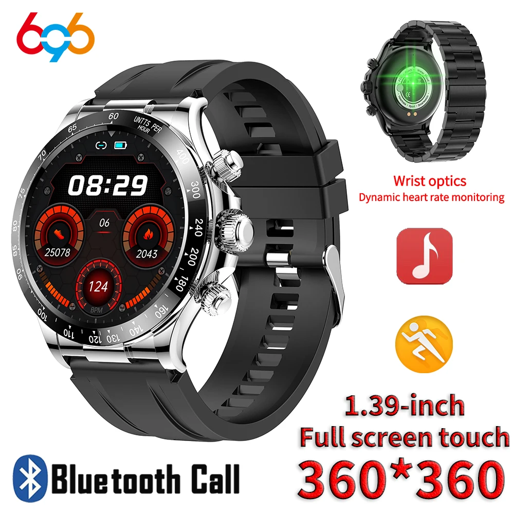 

Men Smart Watches Healthy Monitor AI Voice Blue Tooth Call Fitness Business Smartwatch Waterproof Sports Sleep For IOS Android