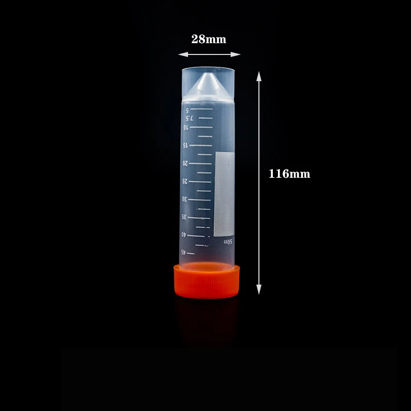 50ml PP Plastic Centrifuge Tube With Screw Cap and Scale Cryotube Laboratory Supplies , 10Pcs 50Pcs 100Pcs