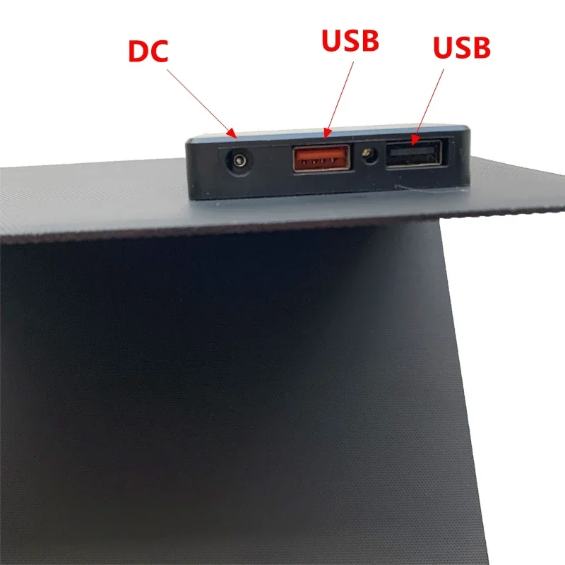 태양 전지 패널 접이식 태양열 충전기, ETFE USB 5V/DC 12V 안전 충전 셀, 가정 야외 캠핑용 태양광 전화 충전기, 120W