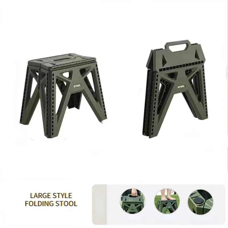 Portable Outdoor Folding Stool Camping Fishing Chair High Load-Bearing Reinforced PP Plastic Triangle Stool folding camping chair foldable camping chair portable camping stool