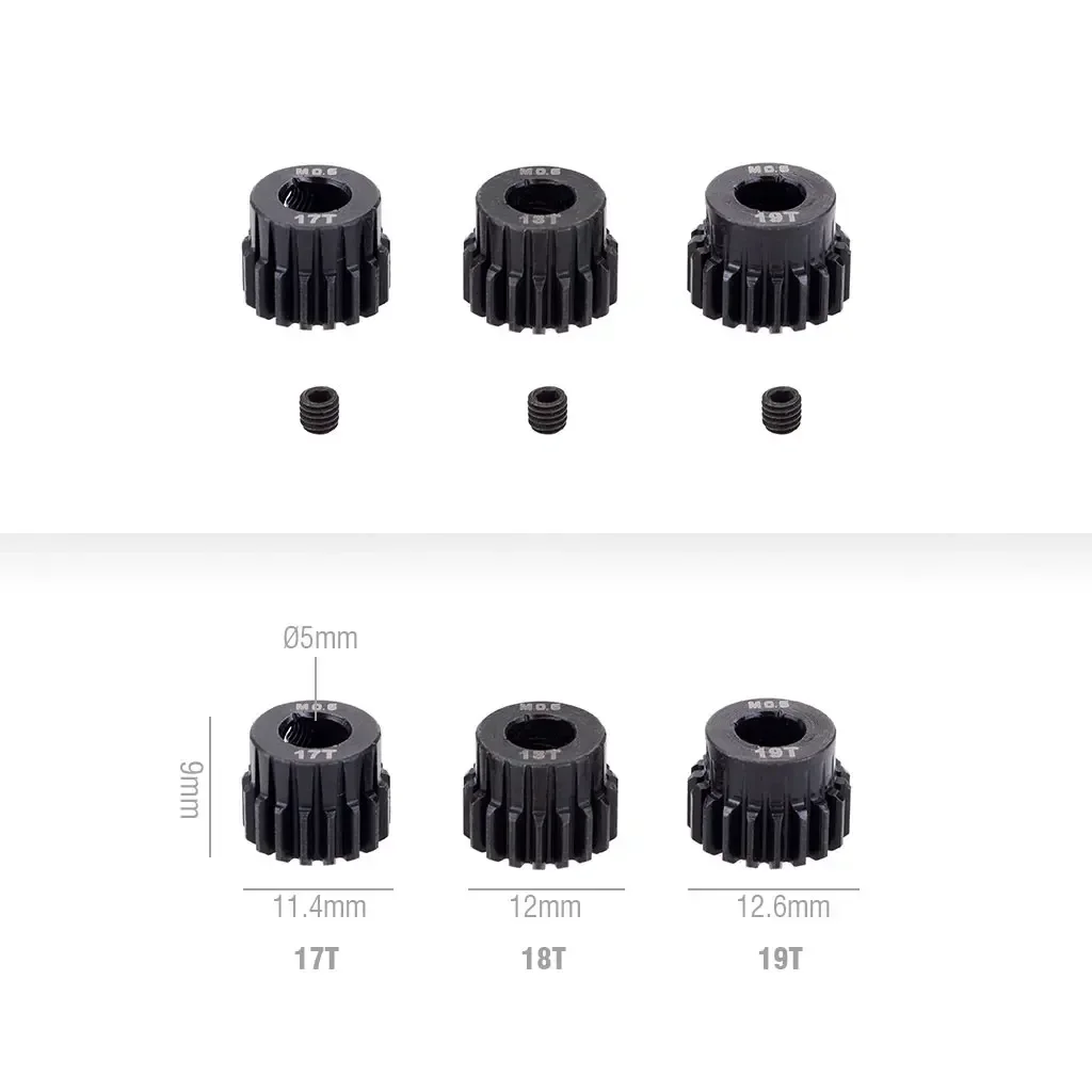 M 0,6 17T 18T 19T 20T 21T 22T 23T 24T 25T 26T 27T 28T 5mm Welle Metall Ritzel Stahl Motor Getriebe für 1/10 RC Auto Modell Spielzeug Teile – Detail 3