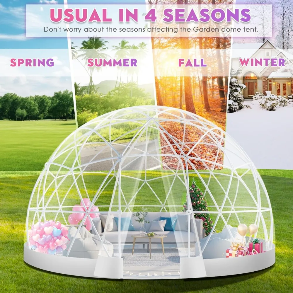 Greenhouse Dome Igloo Bubble Tent House Outdoor, Upgraded Geodesic Dome Greenhouses with Transparent PVC Cover, Greenhouse 5