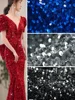 Velvet Sequin Fabric Elastic Soft Dress Dance Dress Jewelry Wholesale Cloth for Diy Apparel Sewing Material