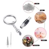 Simple Cylinder Cremation Urn Necklace/Keychain for Ashes Openable Memorial Pendant Stainless Steel Keepsake Jewelry 4