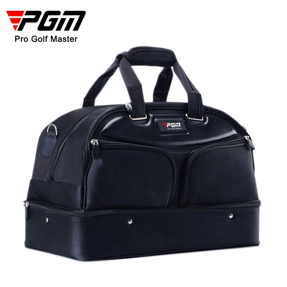 

PGM Men's Authentic Golf Clothing Bag Double-decker All-black Clothing Bag Super Large Capacity High-end Ball Bag YWB005