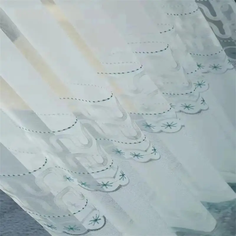 Top Quality White Semi Crushed Sheer Curtains For Living Room Window Solid Color Long Tulle Bedroom Curtain Voile Party Drapes
