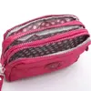 Bags Cosmetic Bags Solid Color Fabric Phone Purse Korean Style Wallets Women Wallets Three Zippers Bags Wrinkle Clutch Bag 3