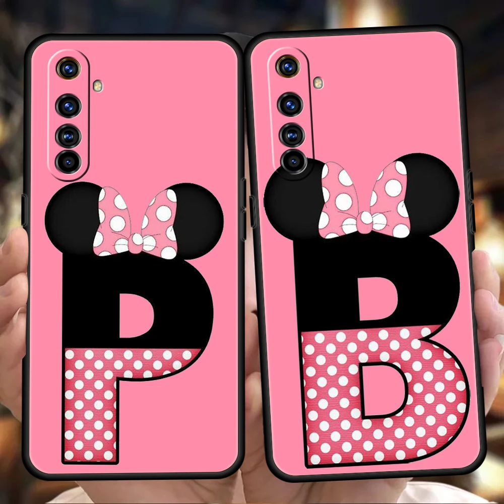 Cartoon Rat Letters Phoen Cover Per Realme 9 8 7 6 Pro C25 C21 C21Y C11 C35 Gt2 Gt Neo 2 3T Pro Plus 5G Silicone Tpu Shell