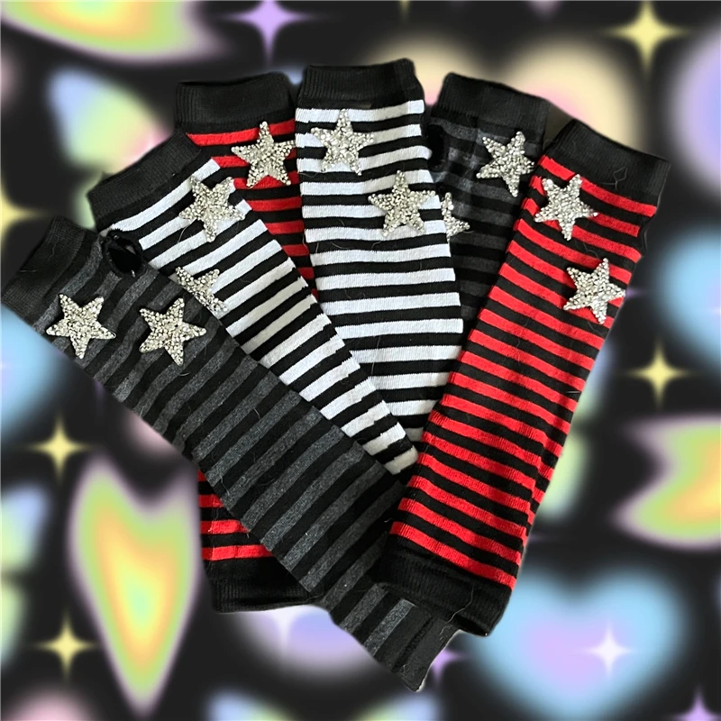 CIATBYYJ Manchettes Tricotées En Mélange Pour Femme Y2k