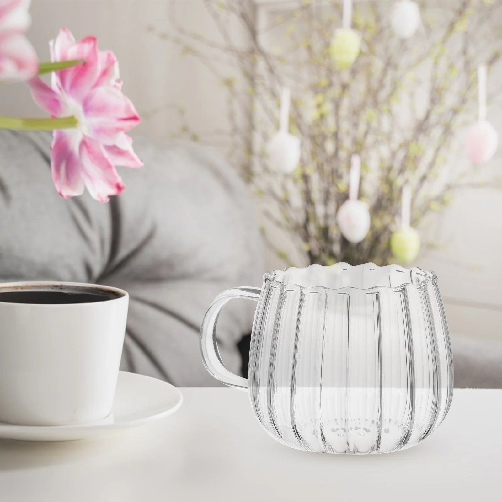 

Halloween Pumpkin Mug Halloween Pumpkin Cup Transparent Glass Mugs With Handle Coffee Tea Mugs Soup Clear Drinking Cups