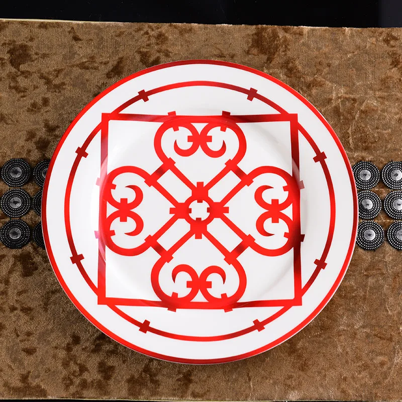 European Decor Modern Ceramics Western Food Plates Bone Porcelain Steak Ornaments Tableware Cups Dessert Tray