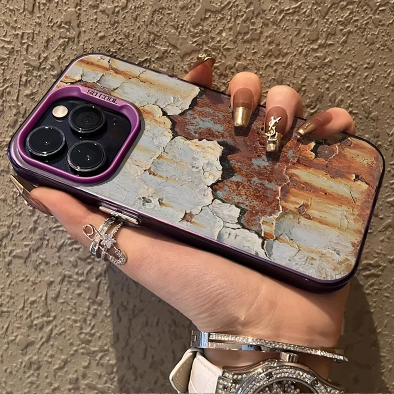 Vintage-Style Frosted Acrylic Phone Case