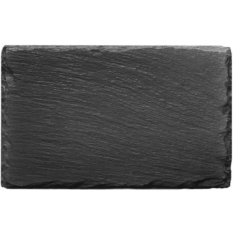 Natural Black Western Slate stone Dishes Solid Square Sushi Steak Barbecue BBQ Plate Cheese Pizza Dessert cake Fruit dish Tray barbecue plate
