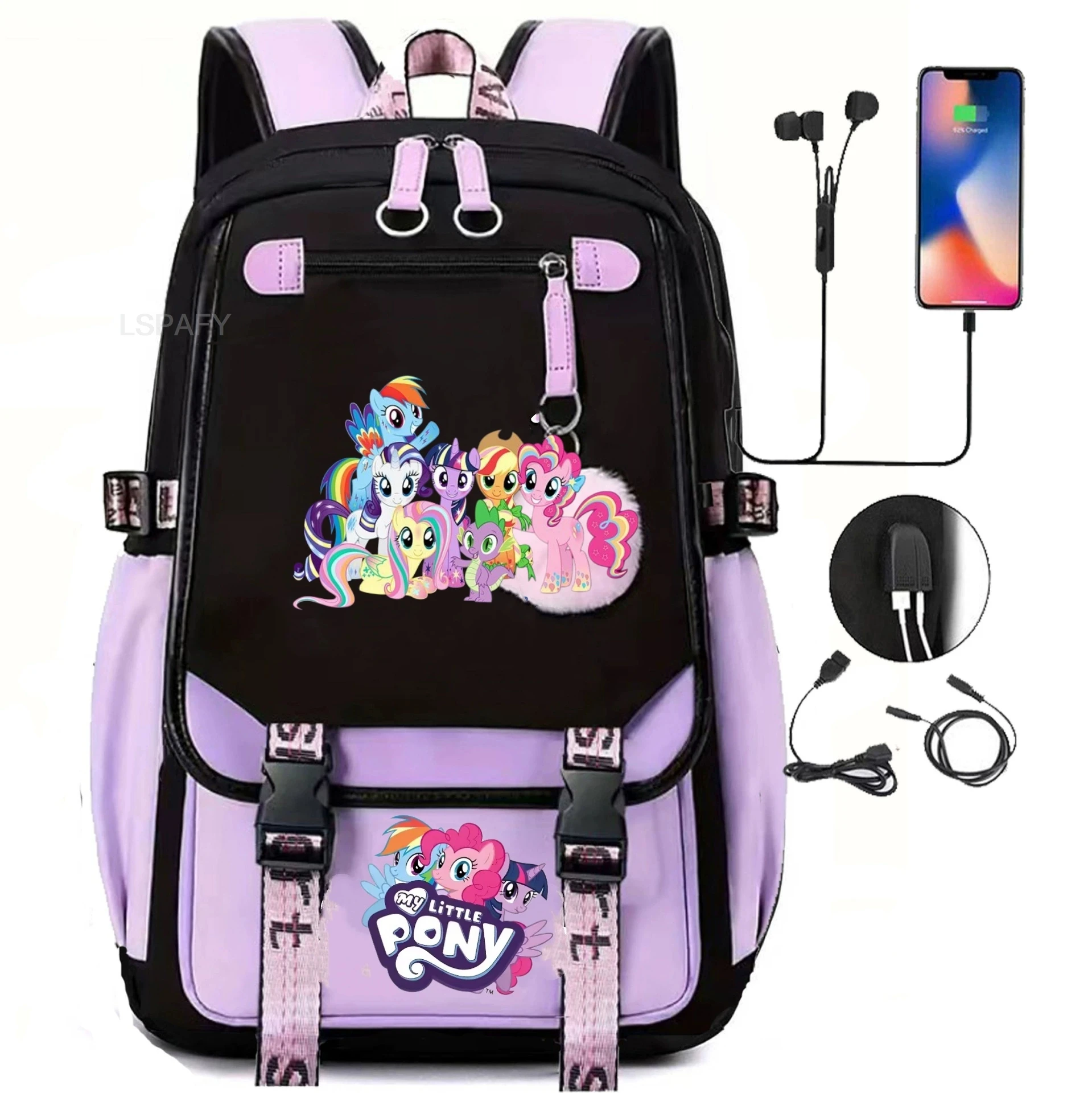 My Little Pony SchoolBags Fashion Boys Girls Backpack Rucksack Casual Travel Multipocket Book Bags New Semester Gift - 6