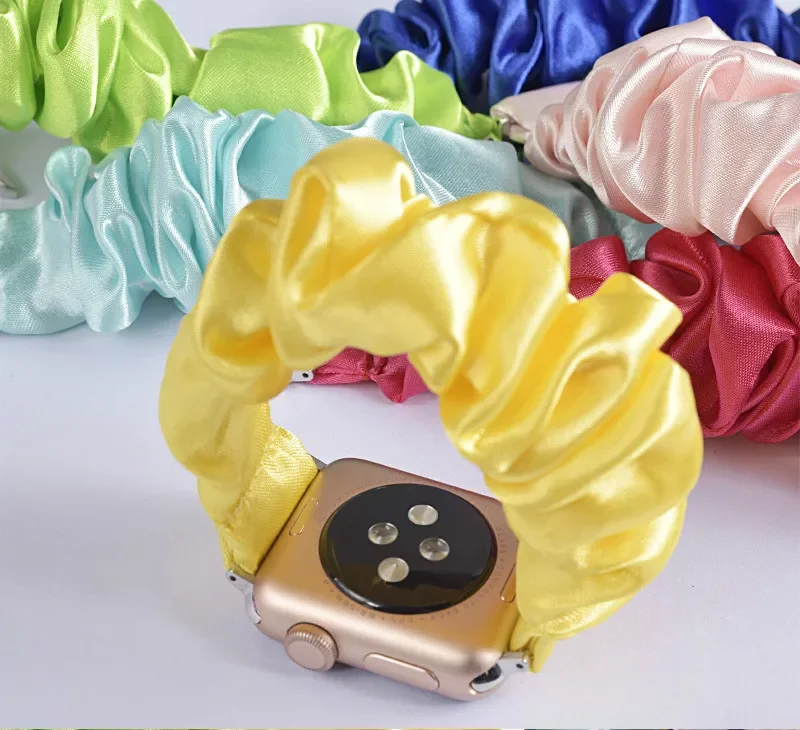 Enhanced Product Title: Stylish Adjustable Elastic Scrunchie Watch Band Strap
