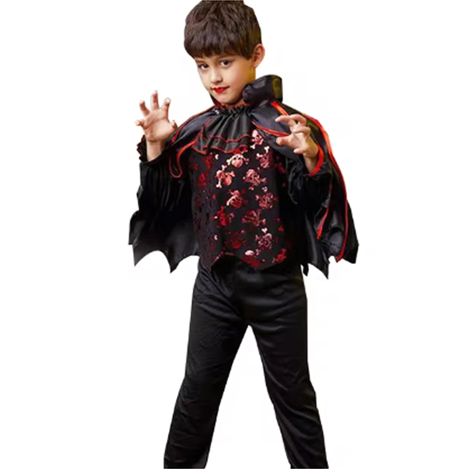 thumbnail image 1 of Disfraz de bruja de Halloween para niñas pequeñas, disfraz de princesa vampiro para niños, ropa de vestir para niños con sombrero, regalo de fiesta de carnaval, 1 of 5