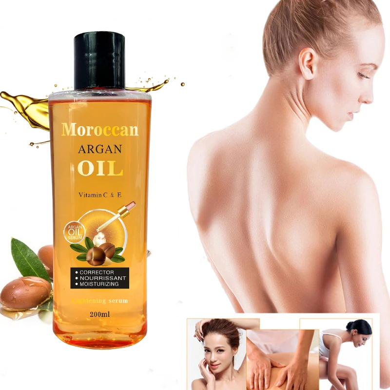 Moroccan Argan Oil Facial Body Moisturizing Massage Oil Softening Hair Care Vegetable Oil Brightens Skin Tone essential oils