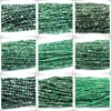 Veemake Natural Emerald Faceted Round Rondelle Edge Cube Coin Disc Beads For Jewelry Making DIY Necklace Bracelets Earrings 2
