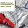 4 In 1 Details of carving Extra Ruler Detail Renovation Auxiliary Model Ruled steel Aids Ruler Hole Engraved Tool Engraving D5D4 3