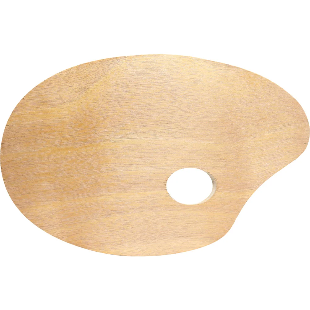 

SUPVOX Wooden Oval Oil Painting Professional with Thumb Hole Oval Shaped Non- and Craft for Watercolor Oil Painting Supplies