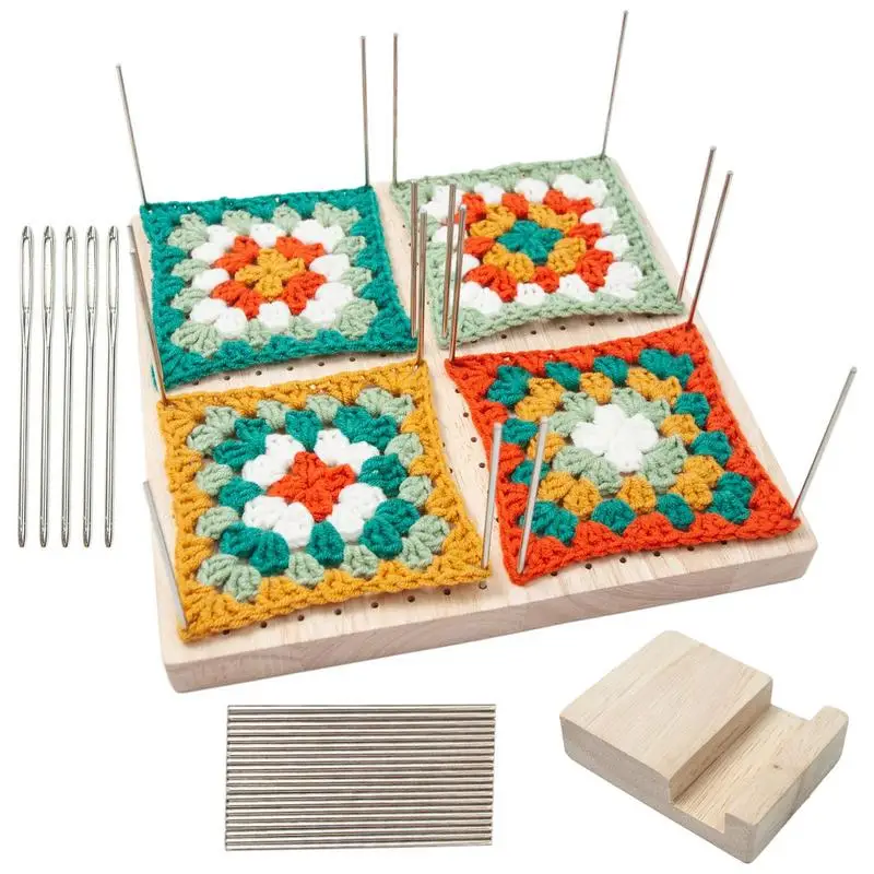 Crochet Blocking Board With Pegs Knitting Pegboard For Crochet Wooden  Blocking Board Excellent Gifts For Granny Squares Lovers - Sewing Tools &  Accessory - AliExpress