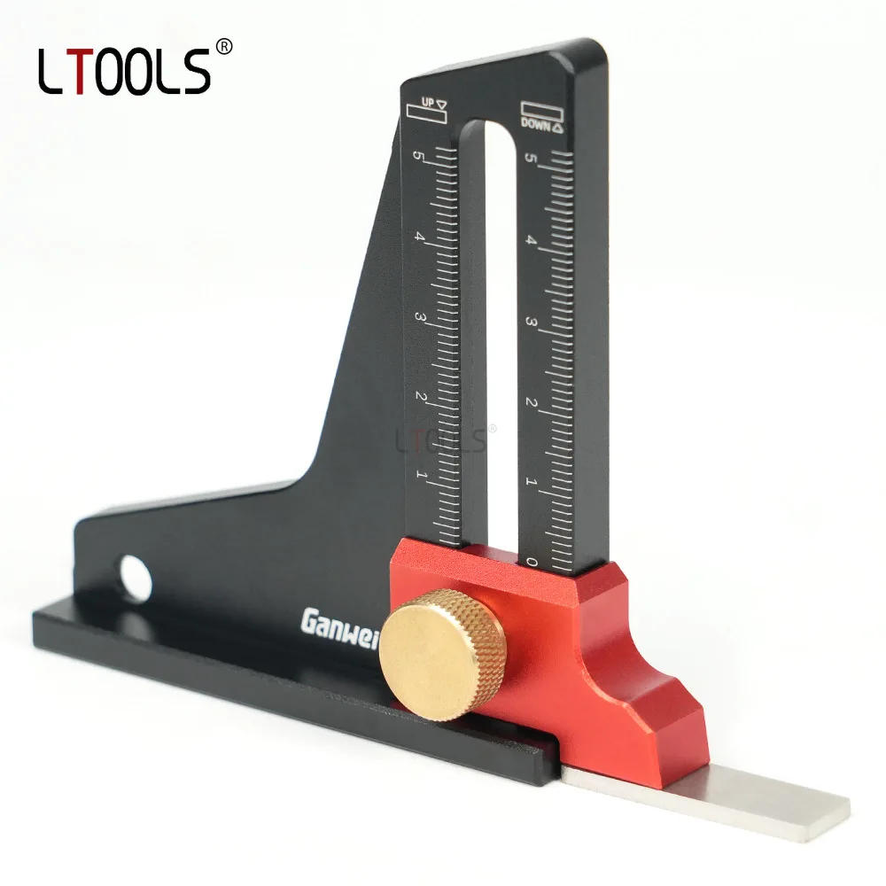 Height Gauge Depth Measurement Instrument Woodworking Tool Saw Table Adjustment Ruler Trimming Machine Woodworking Height Gauge lp vinyl pickup calibration distance gauge protractor adjustment tool adjustment ruler anti sliding plate turntable accessories