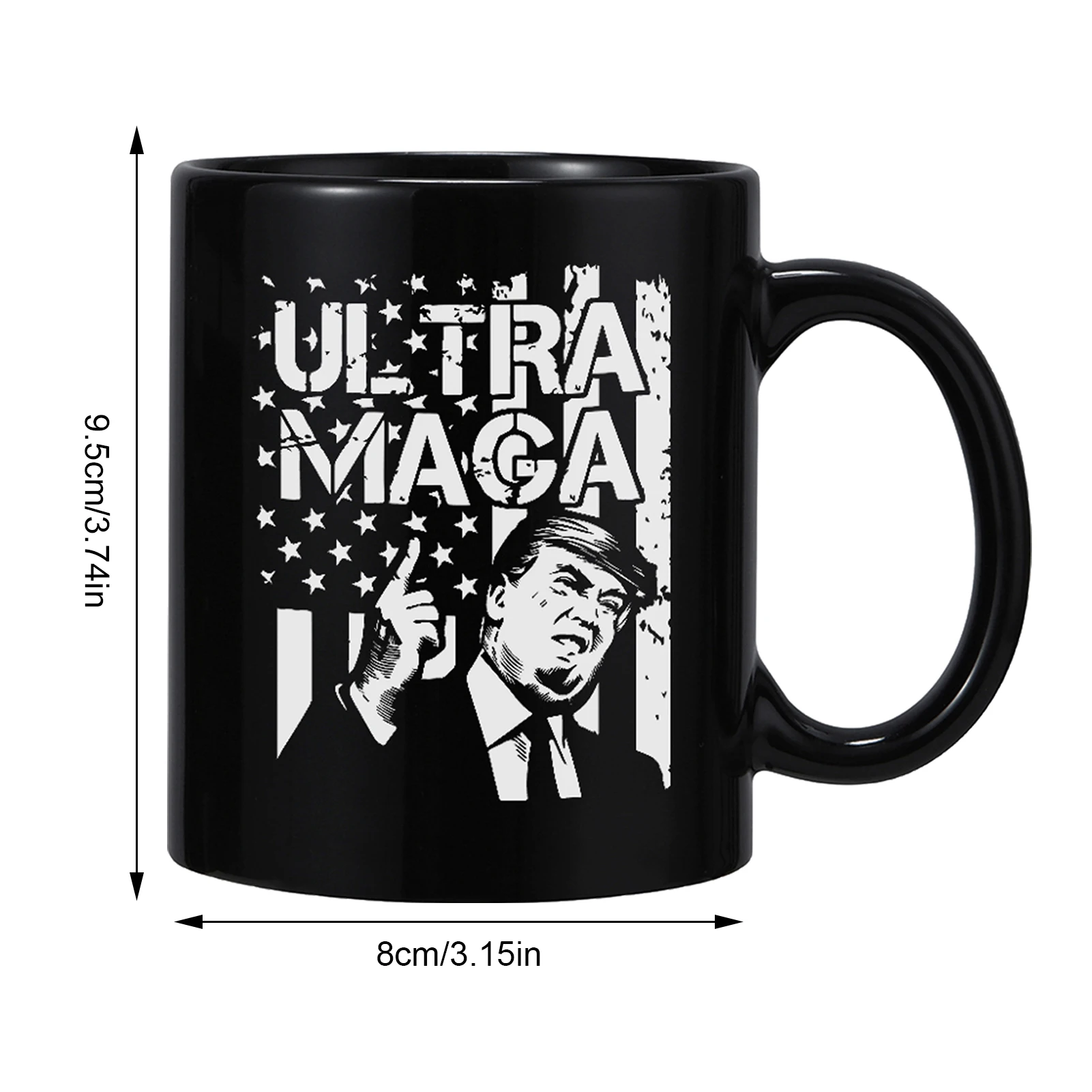 Taza de Donald Trump de 350 ml, taza de cerámica para café, té y fotografía policial de Trump, taza de la campaña de Donald Trump 2024, tazas de café de cerámica
