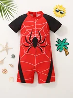 Baby Boys Summer Color Block Swimsuit Cute One-Piece Swimming Suits for Toddlers Infant Male Swimwear Fashionable And Handsome 1