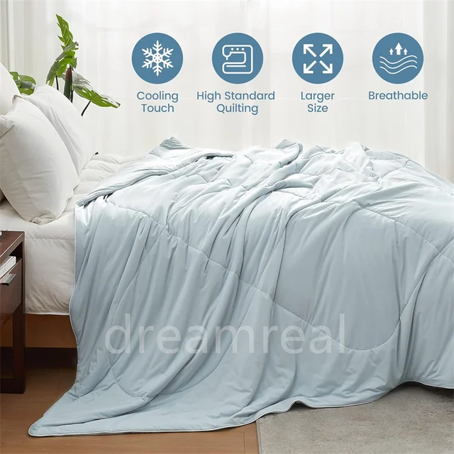 King Size Cooling Comforter - Ice Blanket For Hot Sleepers, Breathable & Lightweight Summer Bedding