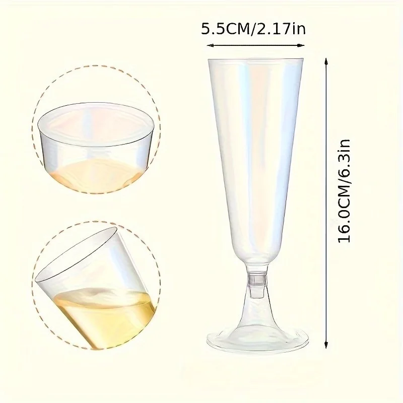 30 Stück Acryl-Champagnerbecher für Hochzeit, Jubiläum, Geburtstagsfeier, Weihnachtsdekoration, Mehrzweck-Trinkbecher – Detail 8