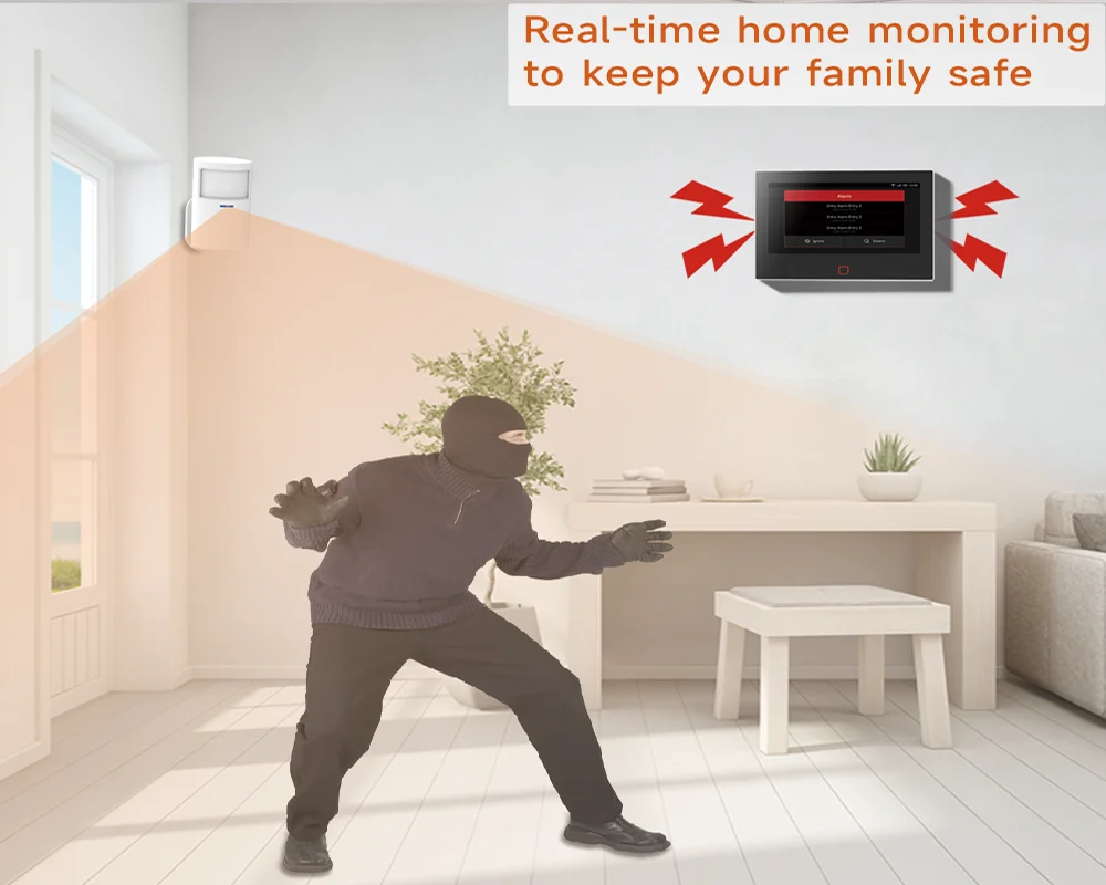 Motion Sensor Wireless PIR Motion Detector for Home Security Protection Burglar