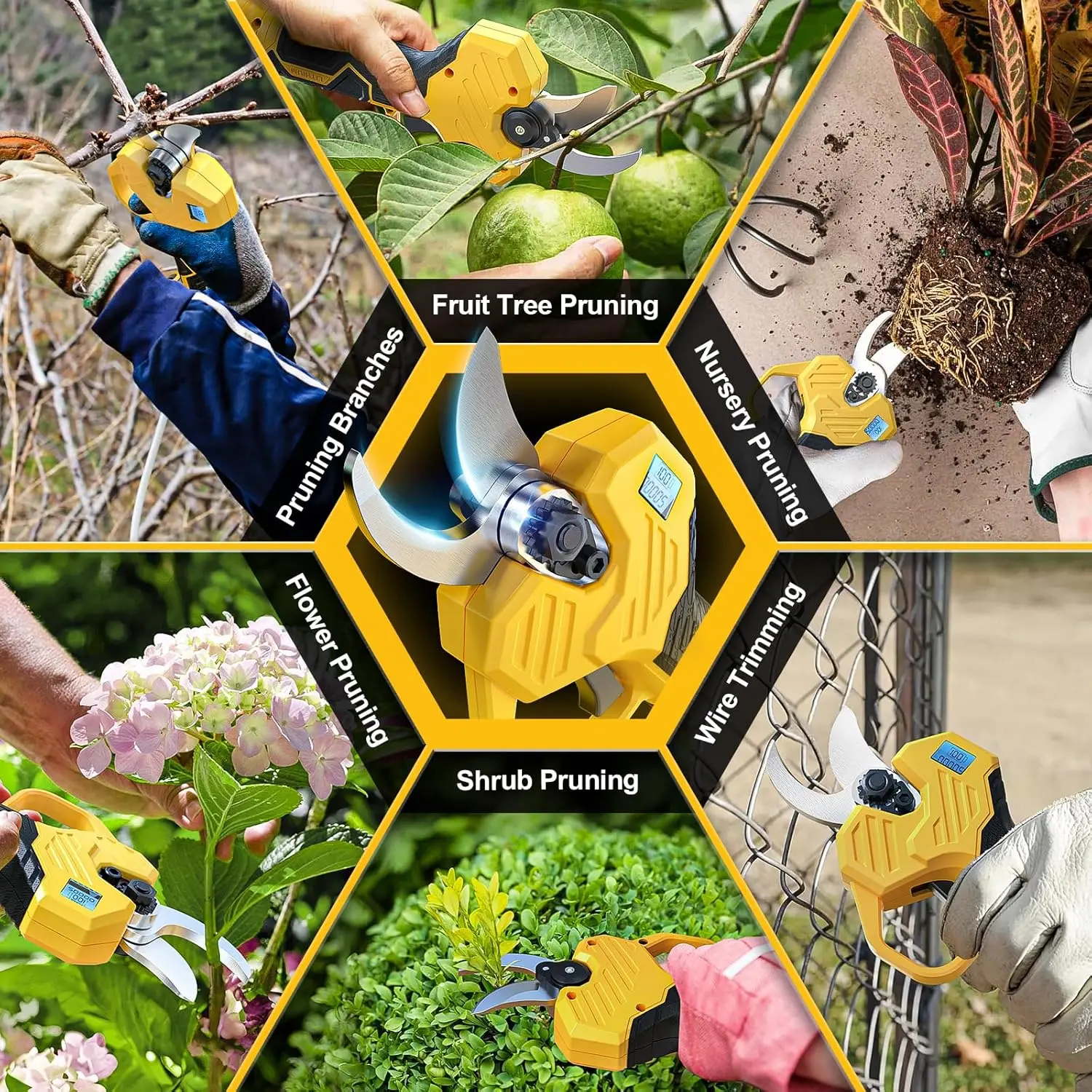 30mm Brushless Electric Pruner Shear Cordless Fruit Tree Bonsai Pruning Electric Scissors For Makita 18V Battery For Dwalt20V/60 6