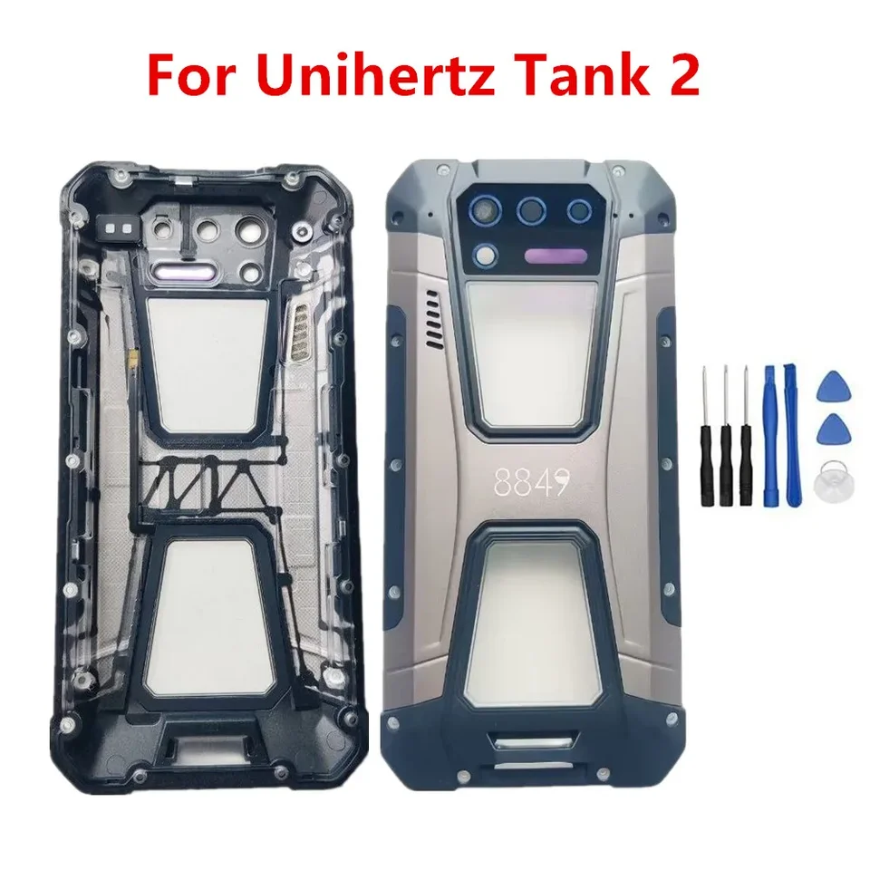 Étui en cuir pour Unihertz 8849 Tank 1 Business avec support Tank2