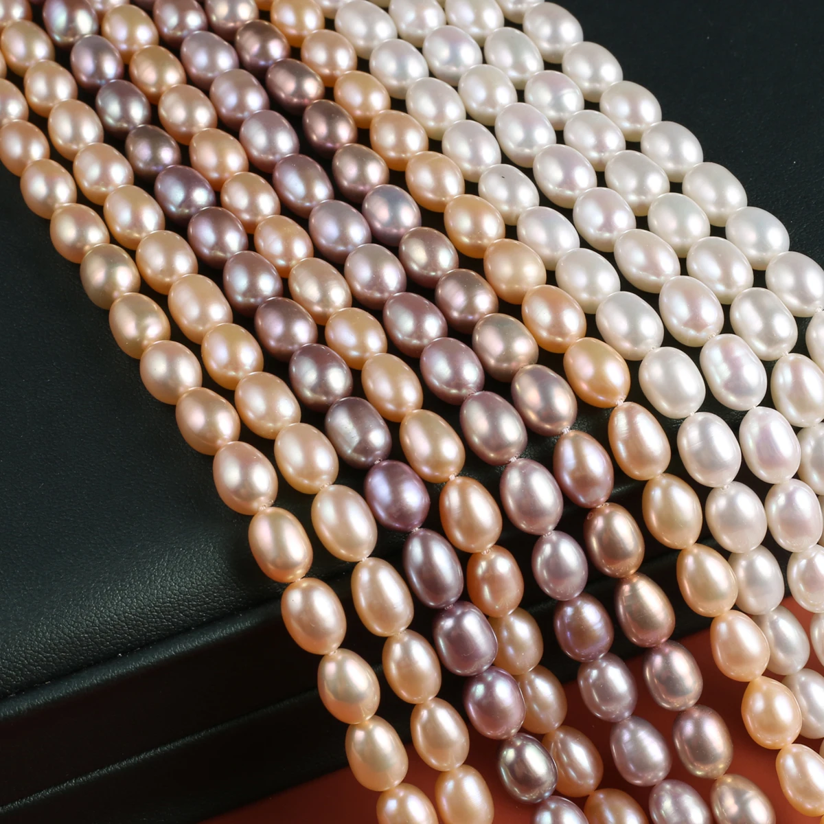 Natural Freshwater Pearl Rice Beads AAA Grade High Quality 36cm Loose Beads for DIY Women Necklace Bracelet Jewelry Making 8-9mm