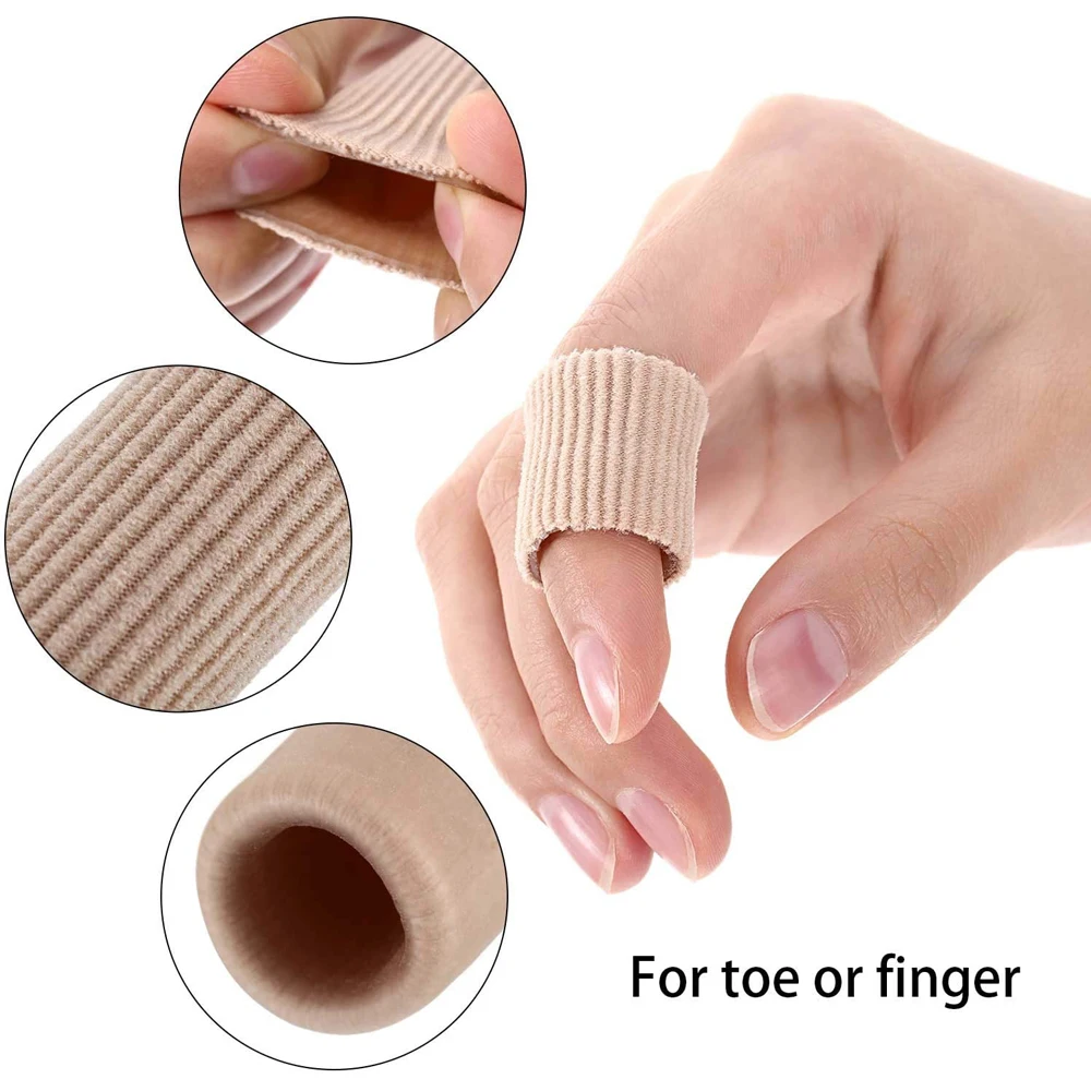 Toe Protector Toe Cushion Fabric Toe Tubes Finger Fabric Protector Corns Blisters Calluses Hammer Toes Fingers Protectors Foot Care