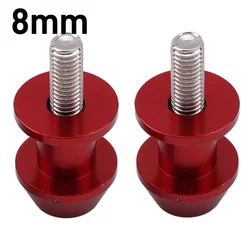 Aluminum Alloy Motorcycle Swingarm Spools Slider Stand Screw - Premium Bike Accessories (Red 8mm)