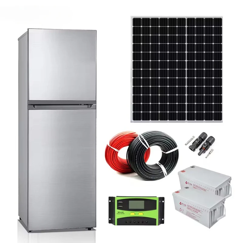 

150L 12v/24v dc NEW Design solar fridge freezer Refrigerator With solar panel and batteries