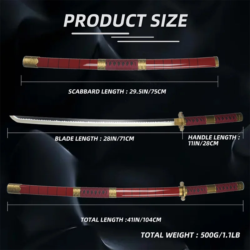 Roronoa Zoro Katana LED Light Up Sword Role-playing Weapons Props Sandai kitetsu Yubashiri Halloween Gifts 2