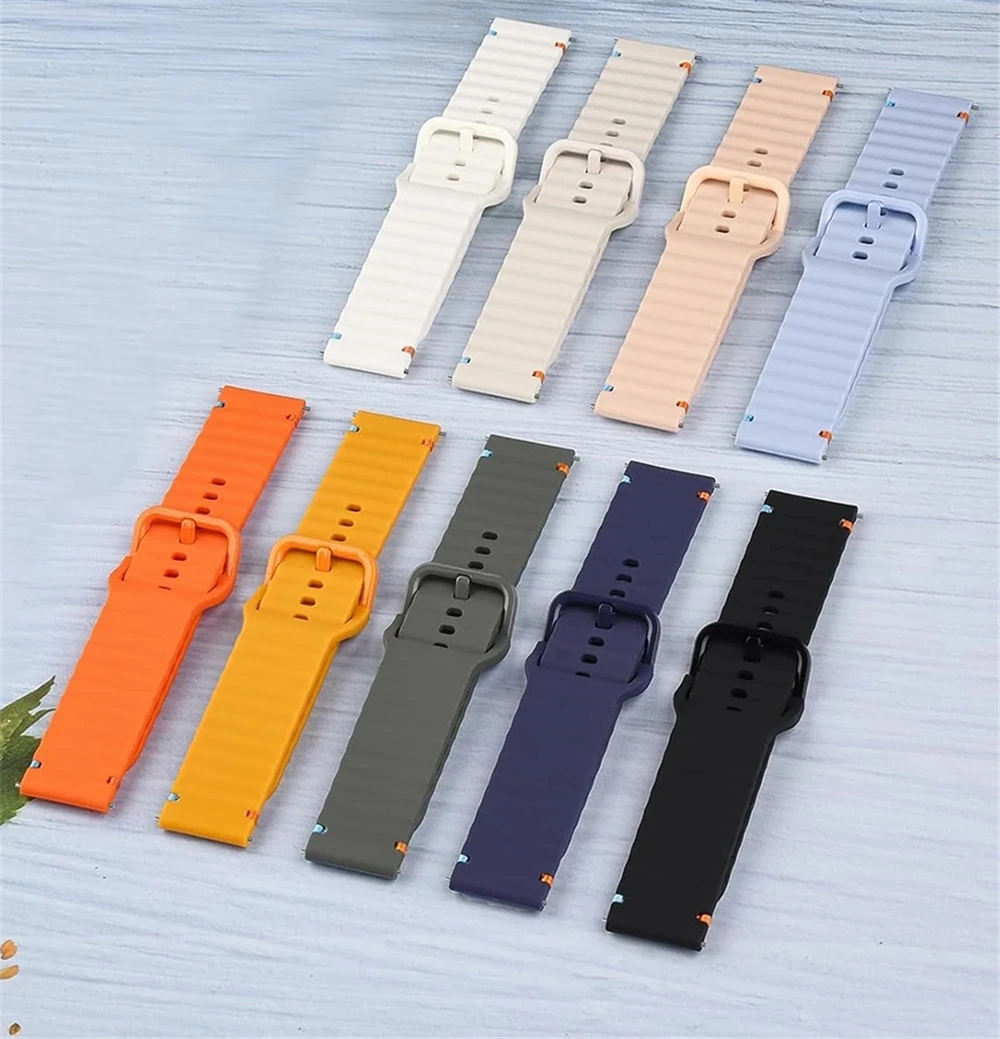 Premium Silicone Watch Band - 20mm/22mm Adjustable Strap, Universal Fit