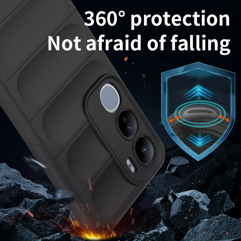 Enhanced Shockproof Rubber Silicone Protective Bumper Case for Vivo Y29 and Y19s (6.68 inch)