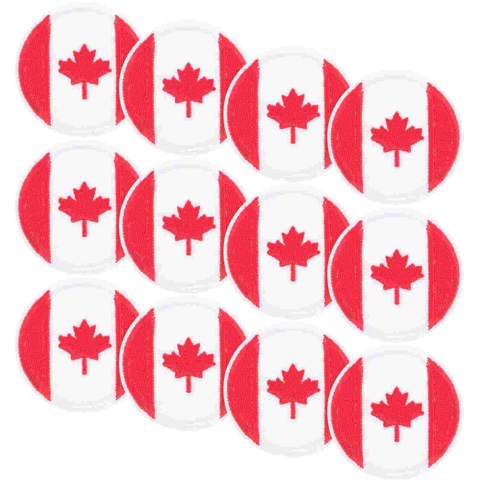 

12pcs Round National Flag Clothes Patches Hole Repairing Patches Accessory Fashion Embroidery Applique