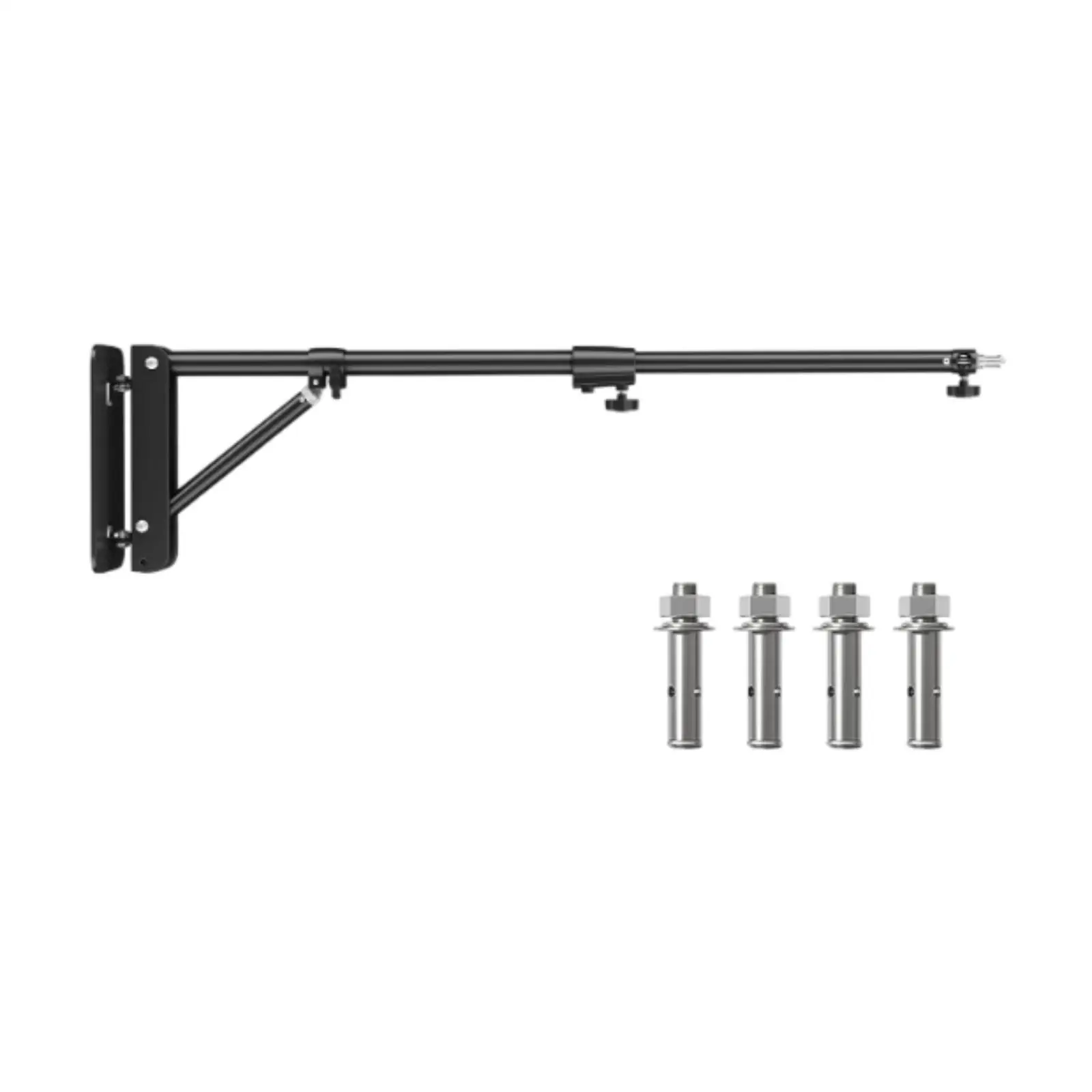 Wall Mounted Ring Light Mount Triangle Base Aluminum Alloy Space Saving Mounting Bar Wall Light Holder for Studio Video