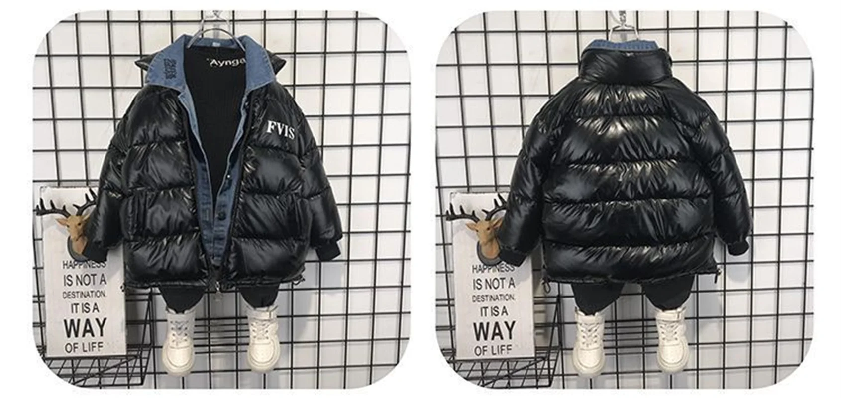 Boys Coat Jacket Cotton Outerwear Windbreak 2023 Black Thicken Velvet Winter Warm Teenagers Children's Clothing