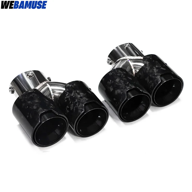 Exhaust Muffler Tip Quad Carbon Fiber Exhaust Tip For BMW G20 G21 M340i M240i G42 M440i M Performance Exhaust Muffler Tip Tailpipe System