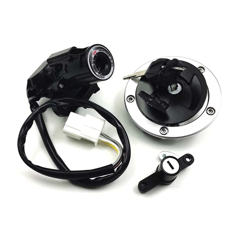 1 Set Motorcycle Accessory Ignition Switch Fuel Gas Tank Cap Lock Keys