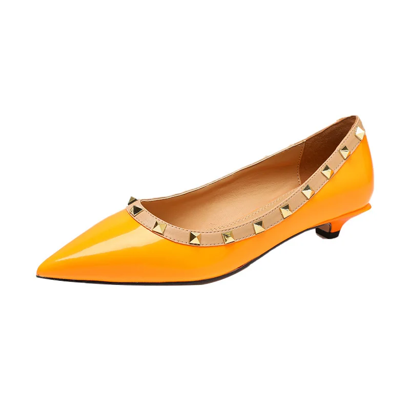 Women Pumps Black Slip-On Pointed Toe for Office Dress
